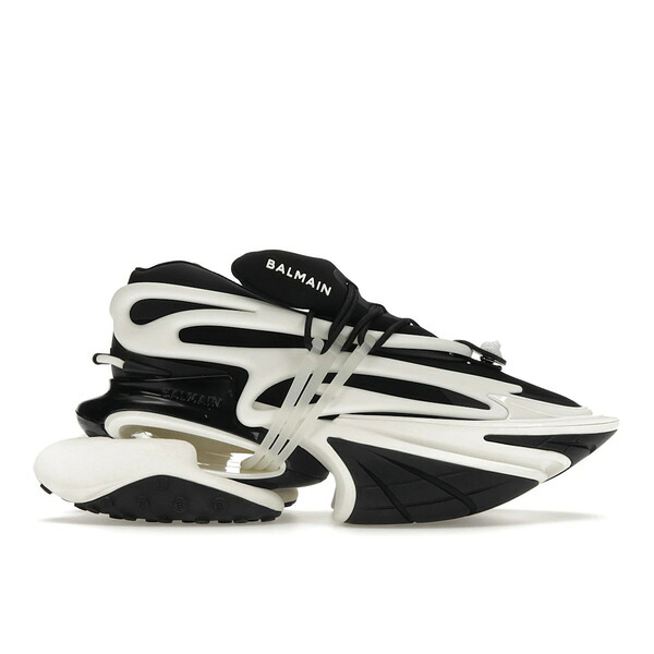 Balmain バルマン メンズ スニーカー  【Balmain Unicorn Low-Top Black White】  大いさ US_10(28.0糎) Black/White
