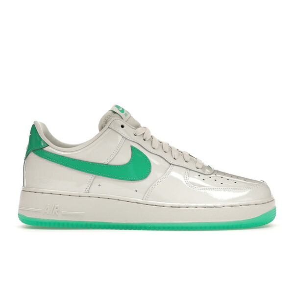Nike ナイキ メンズ スニーカー  【Nike Air Force 1 Low \u002707 Patent Platinum Tint Stadium Green】  大いさ US_9(27.0糎) Platinum Tint/Stadium Green