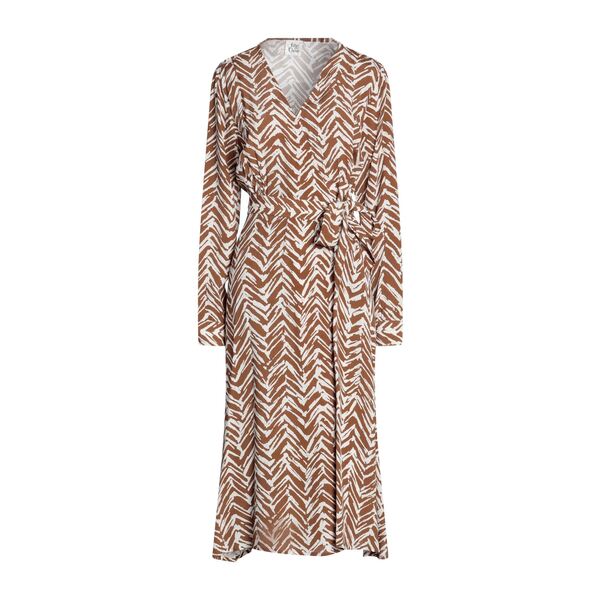 【送料無料】 アティックアンドバーン レディース ワンピース トップス Midi dresses Brown