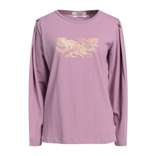 【送料無料】 イエスズィーバイエッセンツァ レディース Tシャツ トップス T-shirts Purple