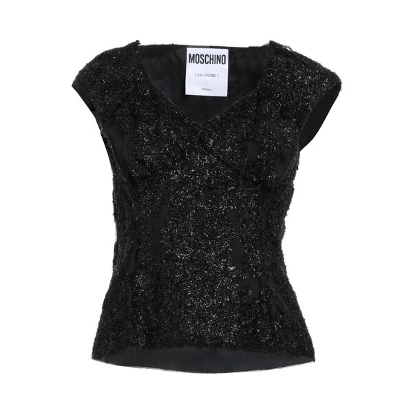 【送料無料】 モスキーノ レディース Tシャツ トップス Tops Black
