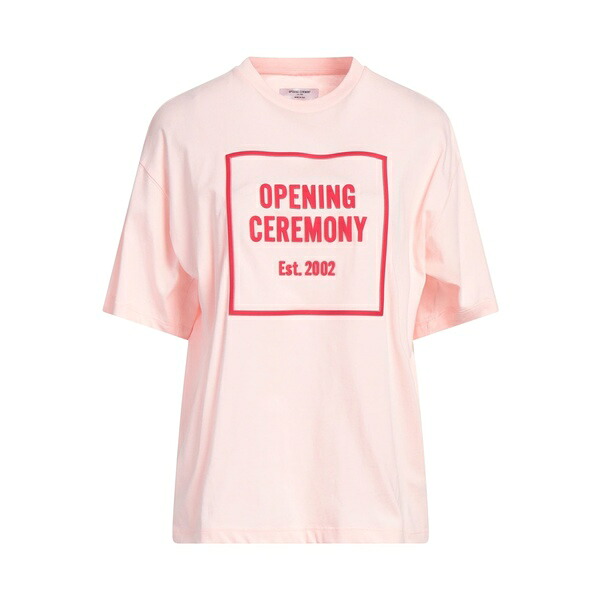 【送料無料】 オープニングセレモニー レディース Tシャツ トップス T-shirts Pink