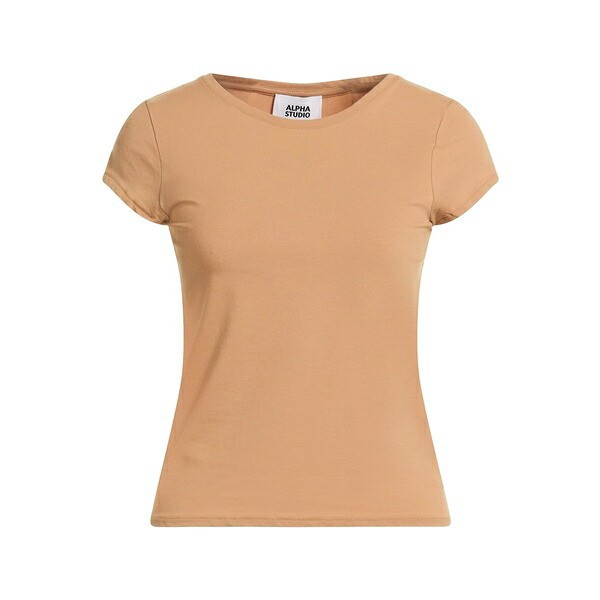 【送料無料】 アルファス テューディオ レディース Tシャツ トップス T-shirts Beige｜asty