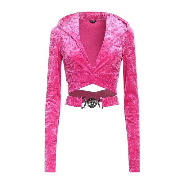 【送料無料】 ヴェルサーチ レディース Tシャツ トップス Tops Pink|asty