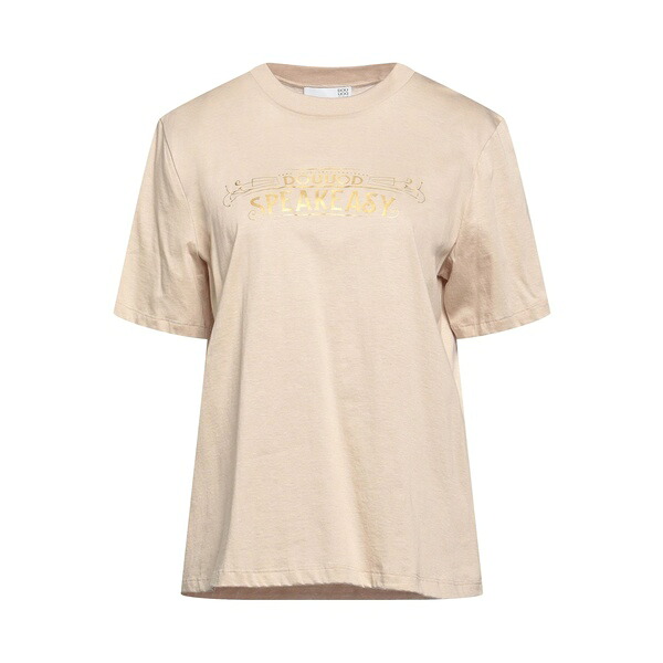 【貨物輸送無料】 ドゥオッド レディース ティーシャツ トップス T-shirts Beige トップス-Tシャツ・カットソー