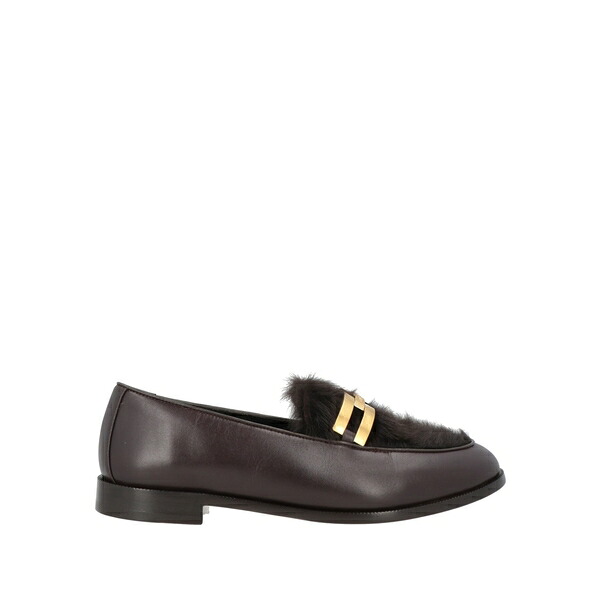 【送料無料】 アクアズーラ レディース スリッポン・ローファー シューズ Loafers Brown|asty
