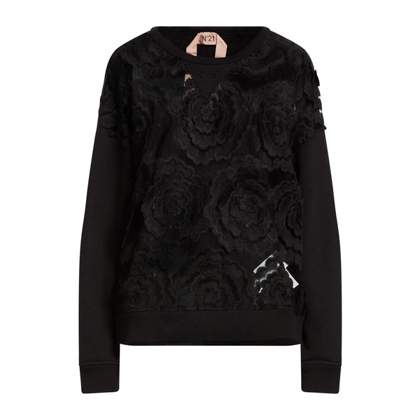 【送料無料】 ヌメロ ヴェントゥーノ レディース パーカー・スウェットシャツ アウター Sweatshirts Black