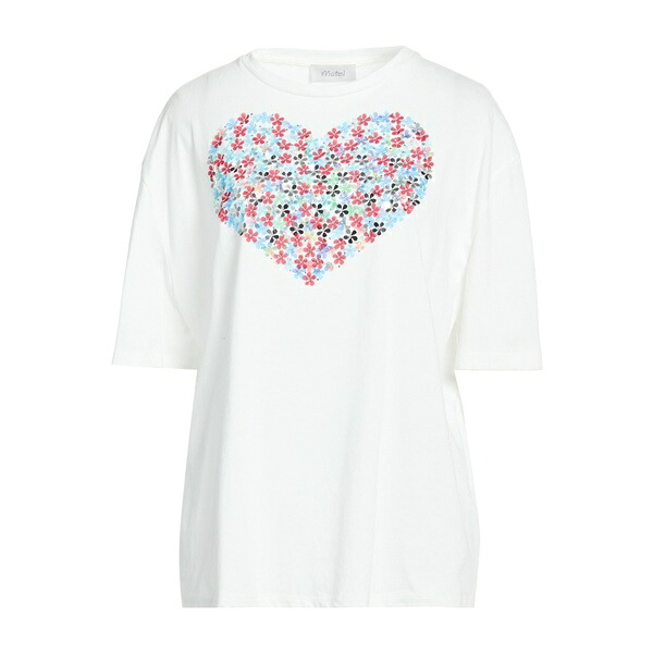 【送料無料】 モーテル レディース Tシャツ トップス T-shirts White