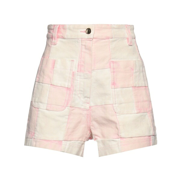 【送料無料】 マヌーシュ レディース デニムパンツ ボトムス Denim shorts White