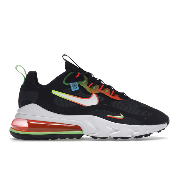 Nike ナイキ メンズ スニーカー  【Nike Air Max 270 React Worldwide Pack Black】  大いさ US_5.5(23.5糎) Black/White-Crimson-Lime 靴-スニーカー-メンズ靴