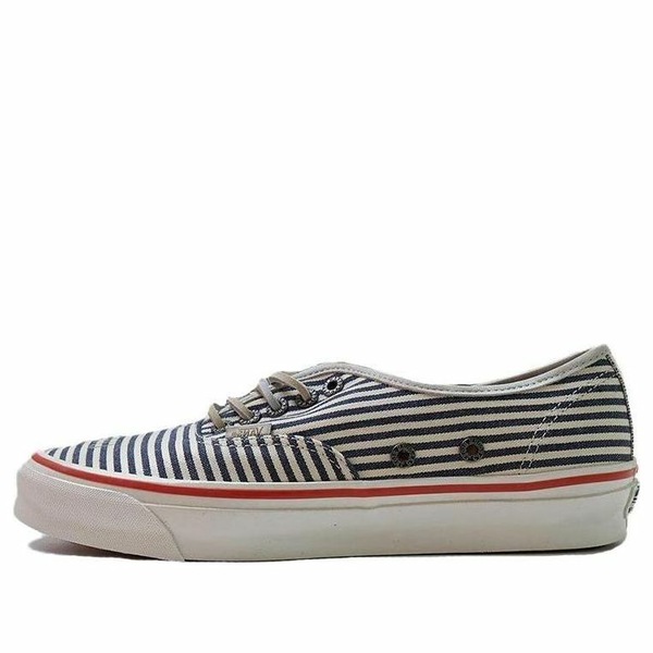 Vans バンズ メンズ スニーカー  【Vans Authentic x Nigel Cabourn \u0027Black White Red\u0027 VN0A5FBDBX91】  大きさ US_9.5(27.5糎)