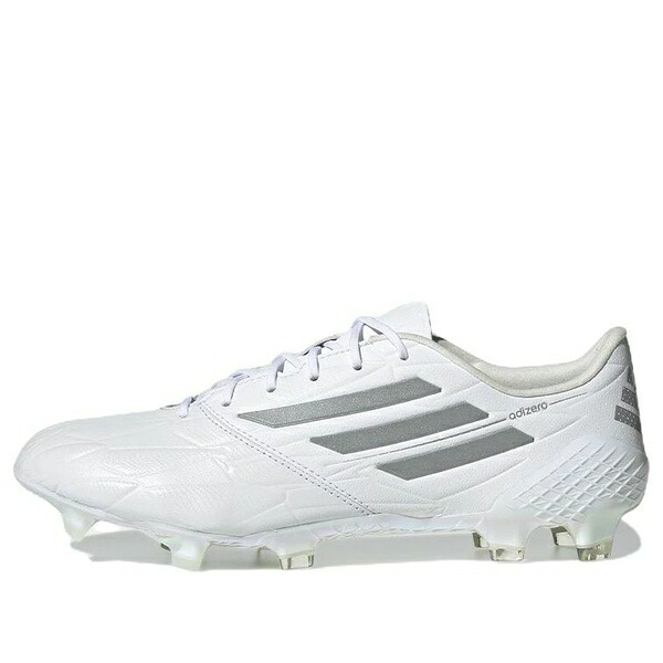 adidas アディダス メンズ スニーカー  【adidas Adizero F50 4 Leather FG \u0027White Silver Metallic\u0027 GX3911】  大いさ US_6.5(24.5珊) 靴-スニーカー-メンズ靴