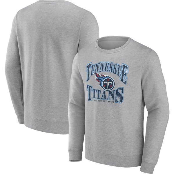 Tennessee Titans Antigua Action Quarter-Zip Pullover Sweatshirt - Heathered  Gray