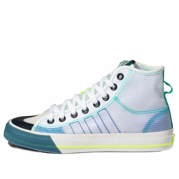 adidas アディダス メンズ スニーカー  【adidas Nizza Hi RF \u0027White Lush Blue\u0027 FY3093】  大きさ US_M_4