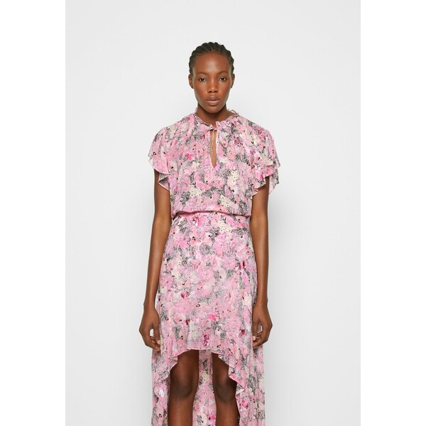ザ・クープルス レディース シャツ トップス MANCHES COURTES LACEEN FLOWERS ROSE Tunic Pink レディースファッション 
