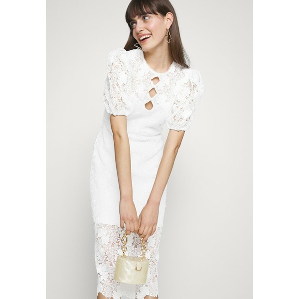 【売れ筋】 MLモニックルイラー レディース ワンピース トップス SHORT SLEEVE LACE MIDI DRESS - Occasion  wear ivory gofukuyasan.com