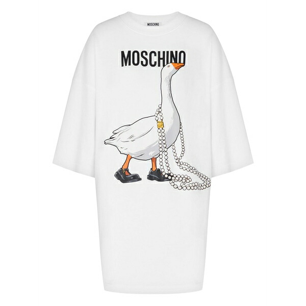 モスキーノ レディース ワンピース トップス Goose-print dress White｜asty 57,090円