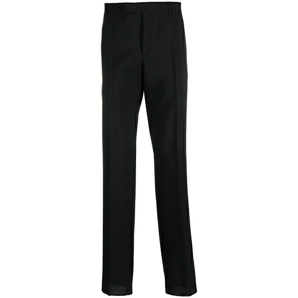 ヴェルサーチ メンズ カジュアルパンツ ボトムス Straight-leg wool trousers Black|asty
