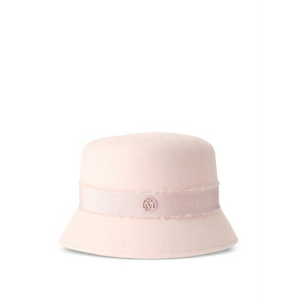 メゾンミッシェル レディース 帽子 アクセサリー Logo-plaque hat Pink|asty