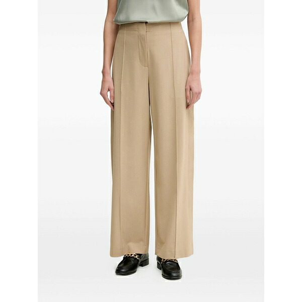 モス モッシュ レディース カジュアルパンツ ボトムス Button patch-pocket trousers Neutrals｜asty
