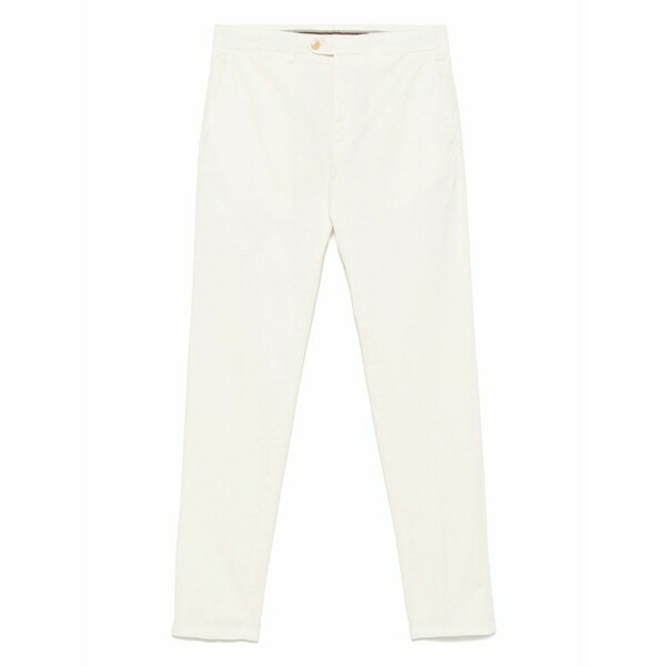 カナーリ メンズ 心地好いズボン下 ボトムス Stretch-cotton chinos White