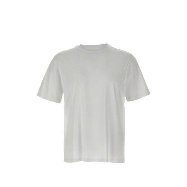カングラ メンズ Tシャツ トップス Crewneck short-sleeve cotton t-shirt White|asty