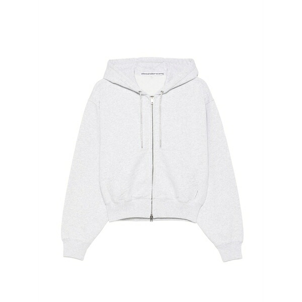 アレキサンダーワン レディース パーカー・スウェットシャツ アウター Zip-up hoodie Grey