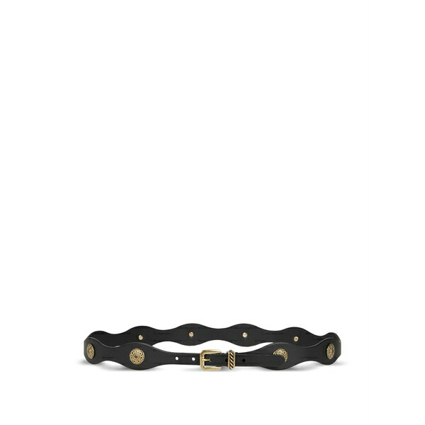 エトロ レディース 三尺帯 付属物 Jewel studs leather belt Black