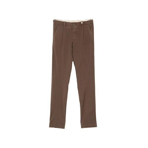 ミース メンズ 心地好いズボン下 ボトムス Pleated trousers Brown