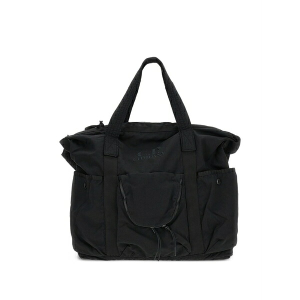 シーピーカンパニー メンズ トートバッグ 御徒面子 Zipped-pocket tote bag Black