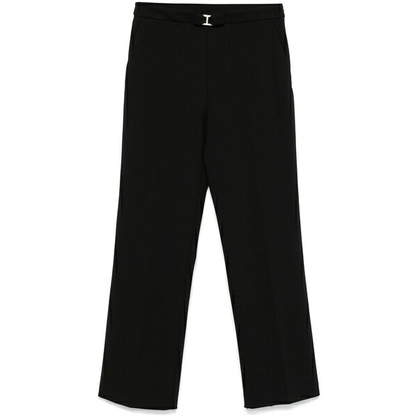 ツイン仕掛ける レディース 心地好いズボン下 ボトムス Bow-detailing trousers Black