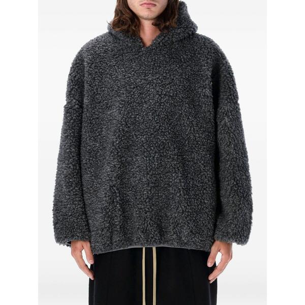 フィアオブゴッド メンズ パーカー・スウェットシャツ アウター Faux-shearling hoodie Grey