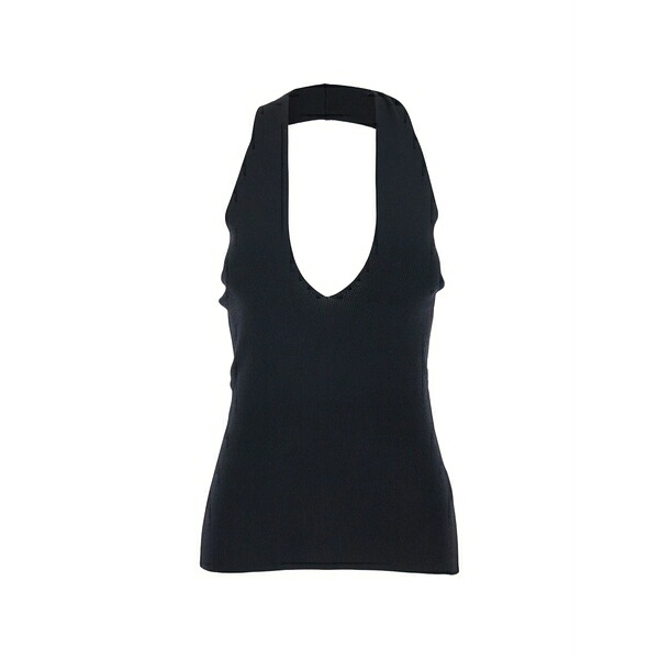 フェデリカ・トシ レディース プルオーバー トップス Halterneck knitted blouse Black