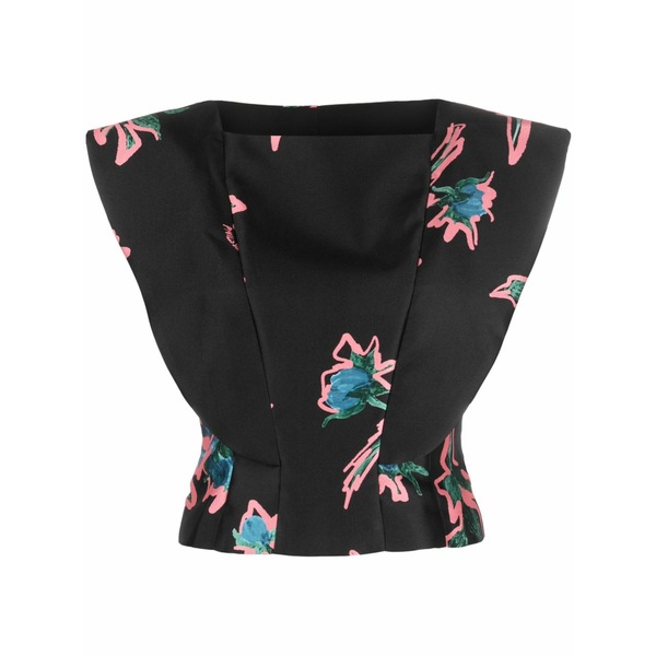 フィロソフィーデロレンゾセラフィーニ レディース プルオーバー トップス Floral-print sleeveless top Black レディースファッション-トップス