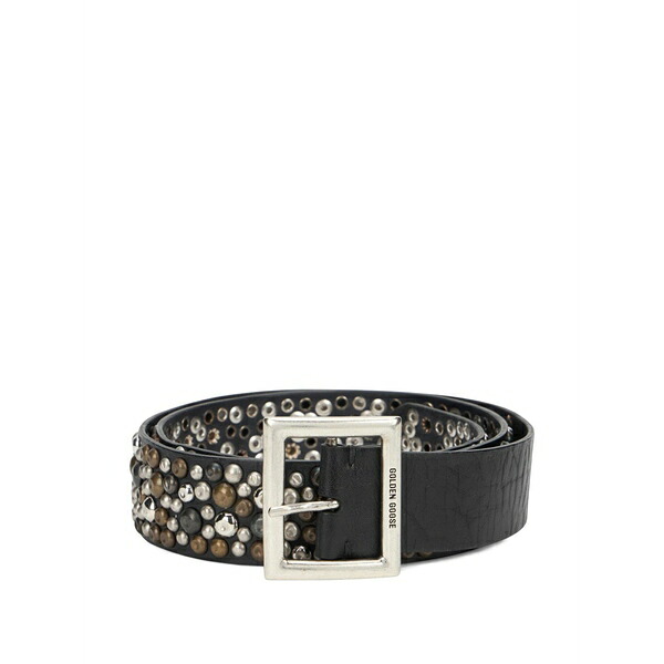 ゴールデングース レディース 三尺帯 付属物 Stud-embellished leather belt Black