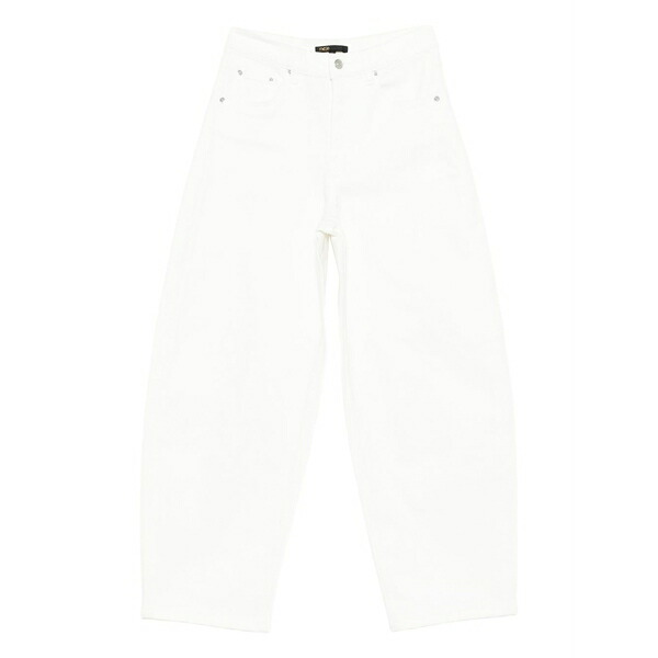 マージュ レディース ジーンズズボン下 ボトムス Belt-loops jeans White