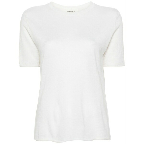 リサ・ヤン レディース Tシャツ トップス Ari cashmere t-shirt Neutrals|asty