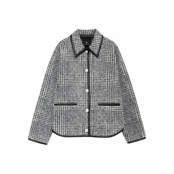 アニービン レディース 上衣＆上衣 アウター Check-pattern jacket Black コート・ジャケット-レディースファッション
