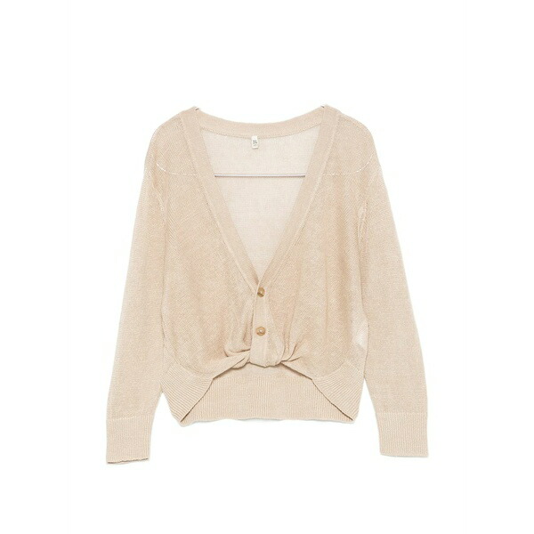 アールサーティーン レディース ジレー アウター Twist-detail v-neck cardigan Neutrals