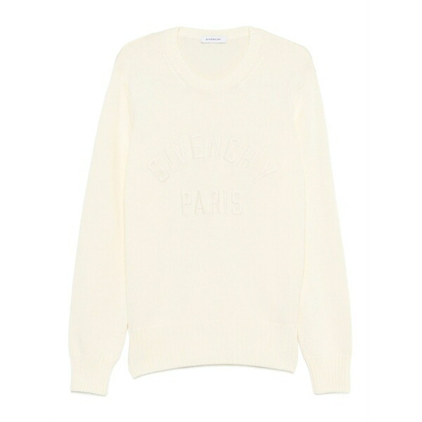 ジバンシー メンズ 編み物\u0026プルオーバー アウター Logo-embroidered sweater Neutrals