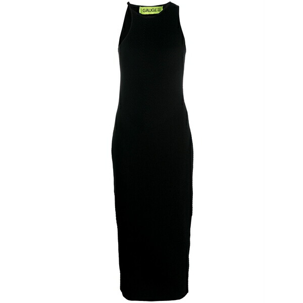 ゲージ81 レディース 衣装 トップス Altea asymmetric ribbed-knit MIDI dress Black