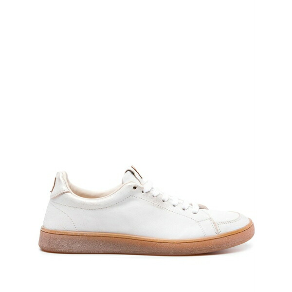 モマ レディース スニーカー シューズ Metallic-sheen leather sneakers White|asty