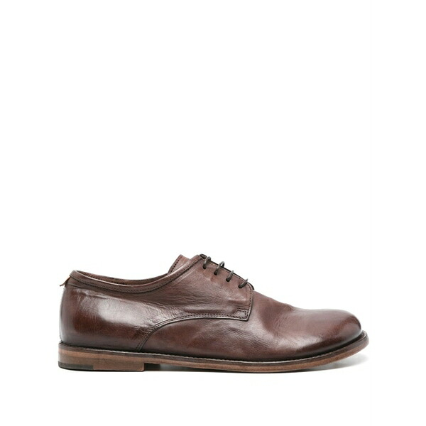 モマ メンズ お召しものシューズ シューズ Leather derby shoes Brown