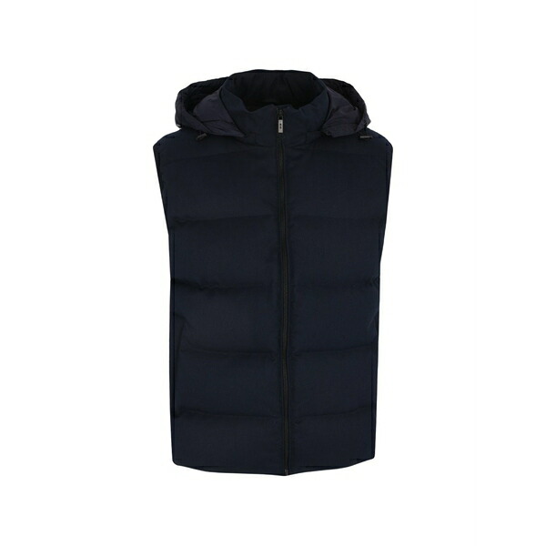 コルネリアーニ メンズ コート アウター Hooded gilet Blue｜asty