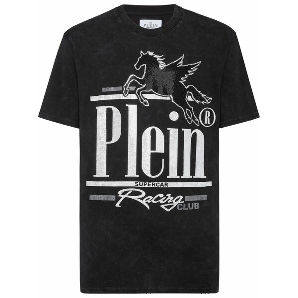 フィリップ飾り気の無い メンズ ティーシャツ トップス Racing club t-shirt Black メンズファッション-トップス