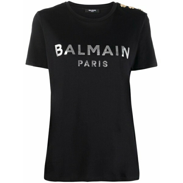 着後レビューで バルマン レディース Tシャツ トップス メタリックロゴ