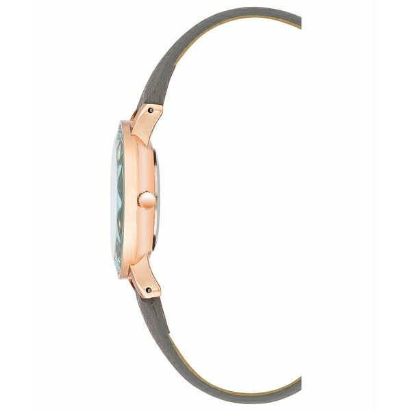 アンクライン レディース 腕時計 アクセサリー Women's Gray Leather with Rose Gold-Tone Lugs Strap  Watch, 32mm AuRvEWlfAq, ファッション - www.gradbound.com