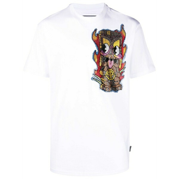 フィリップ飾り気の無い メンズ プルオーバー トップス Hawaii embellished short-sleeve t-shirt  White