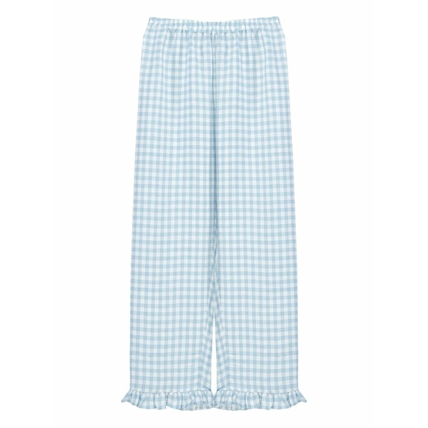 スリー基準打数 レディース 心地好いズボン下 ボトムス Linen-blend trousers Blue