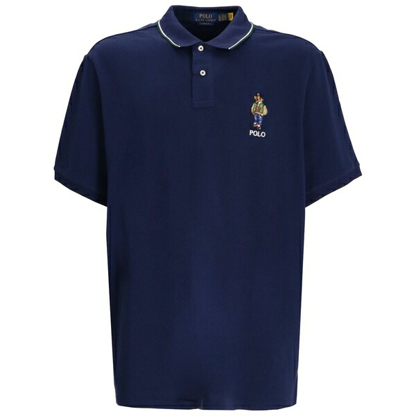 ラルフローレン メンズ ポロシャツ トップス Teddy bear cotton polo shirt Blue｜asty